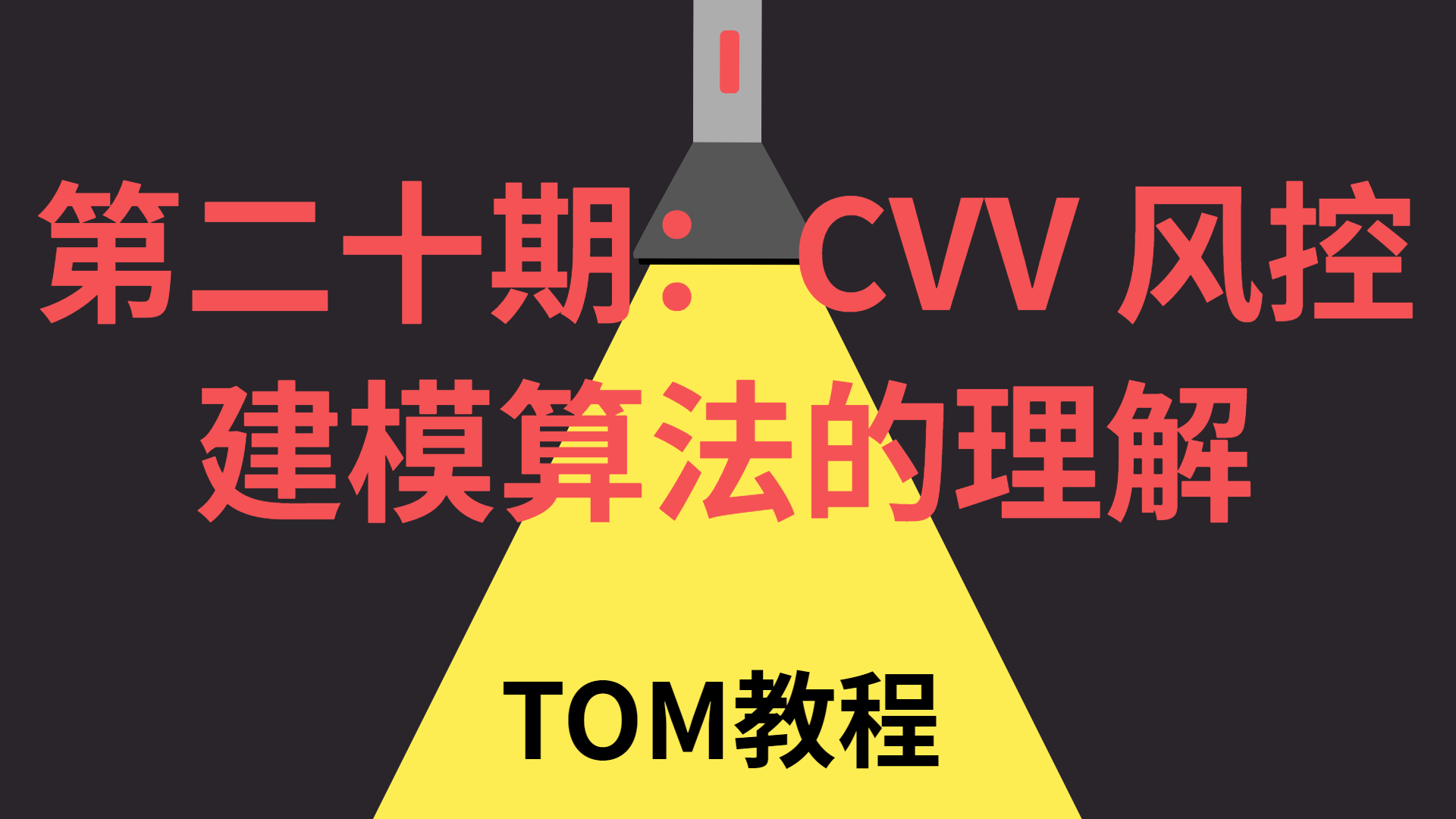 第二十期：CVV风控建模算法的理解